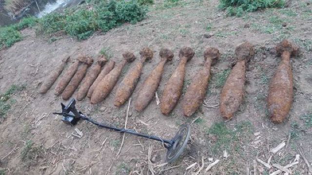 14 bombe de aruncător din al II-lea Război Mondial, descoperite la marginea municipiului Arad