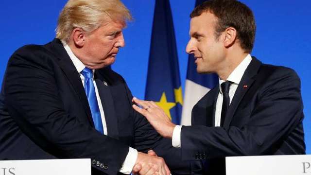  Donald Trump îl critică pe Emmanuel Macron într-o serie de mesaje pe Twitter
