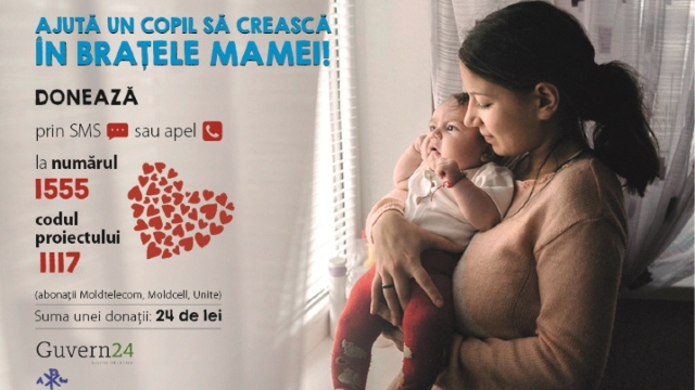  „Diaconia” a lansat campania de Crăciun „În brațele mamei”, în cadrul căreia va colecta fonduri destinate mamelor tinere 