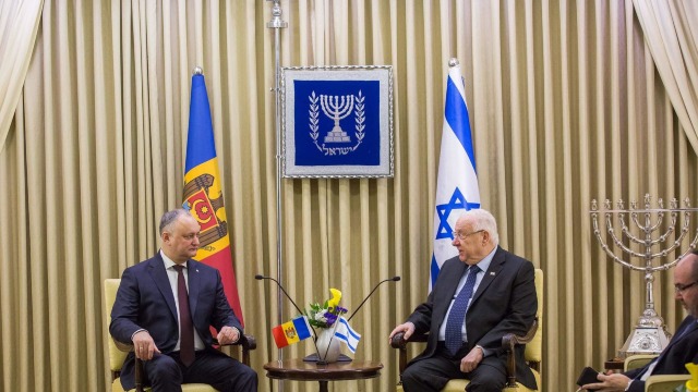 Igor Dodon a avut o întrevedere cu președintele Israelului, Reuven Rivlin. Subiectele despre care au discutat cei doi oficiali