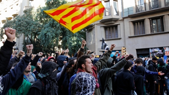 Catalonia | Protest în fața închisorii unde sunt ținuți lideri separatiști