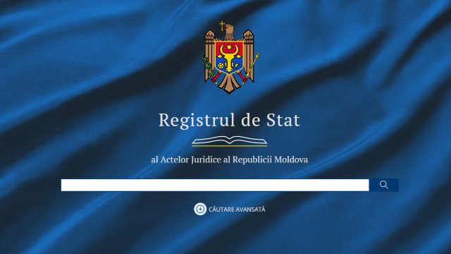 Registrul de stat al actelor juridice ale R.Moldova poate fi găsit pe o altă platformă online