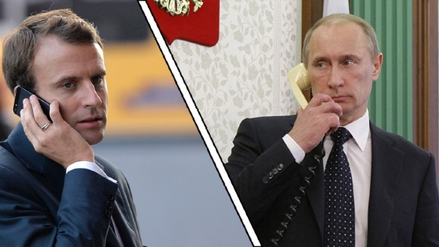 Vladimir Putin și Emmanuel Macron au discutat prin telefon problematica siriană și ucraineană