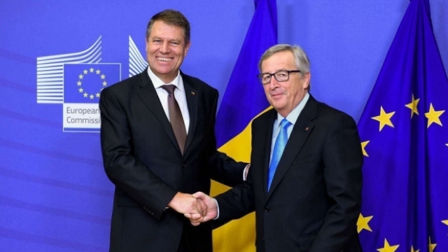 Jean Claude Juncker se întâlnește cu președintele României la Palatul Cotroceni și cu premierul  la Palatul Victoria