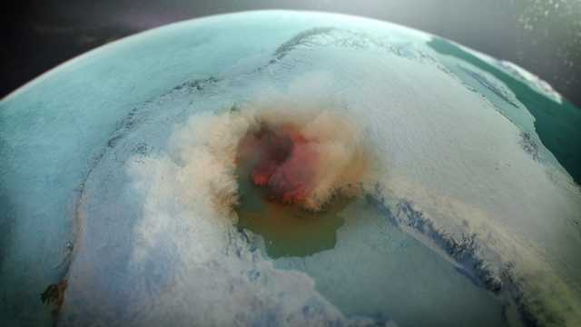 VIDEO NASA | Sub stratul de gheață din Groenlanda ar exista încă un crater de impact