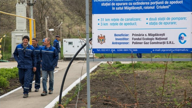 Satul Măgdăcești din raionul Criuleni a fost conectat la apeduct și rețele de canalizare