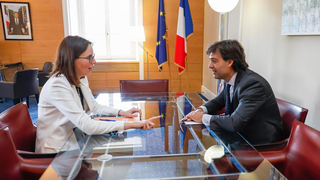 Nicolae Popescu s-a întâlnit la Paris cu Amélie de Montchalin, secretar de stat pentru afaceri europene din cadrul ministerului francez de externe