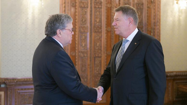 Procurorul General al SUA a fost primit la Cotroceni de președintele român, Klaus Iohannis