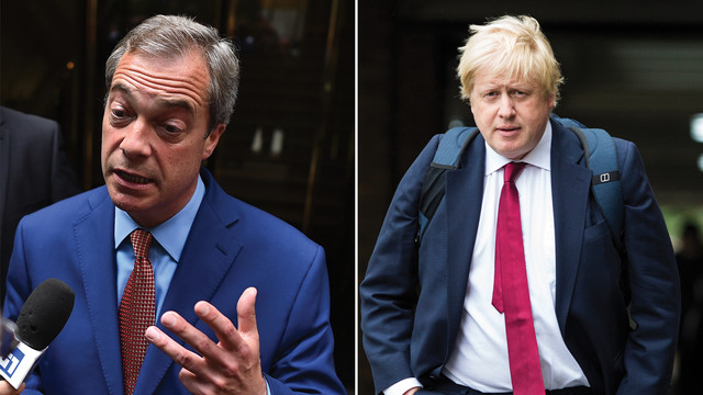 Boris Johnson a exclus participarea lui Nigel Farage, liderul Partidului Brexit, la negocieri privind ieșirea din UE