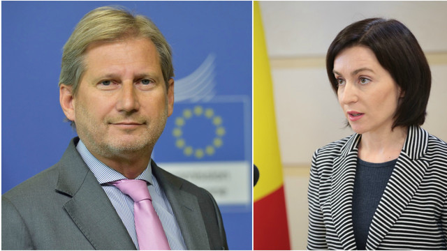 Johannes Hahn a discutat cu Maia Sandu despre tranziția pașnică a puterii de la Chișinău