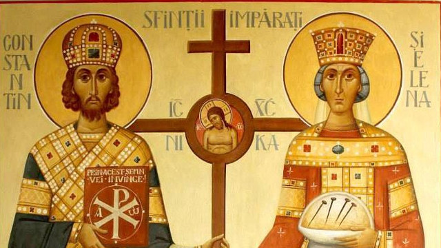 Creștinii ortodocși de stil vechi îi sărbătoresc astăzi pe Sfinții Împărați Constantin și Elena, primii împărați creștini din istorie
