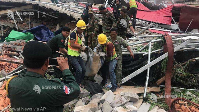 Cambodgia | 24 de morți după prăbușirea unei clădiri în construcție