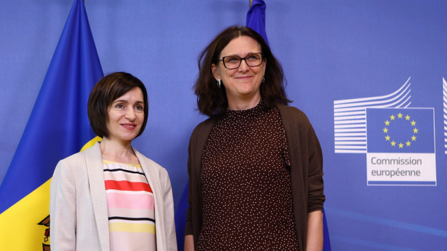 Evoluțiile comerciale înregistrate în cadrul Acordului Zonei de Liber Schimb au fost discutate de Maia Sandu și Cecilia Malmström