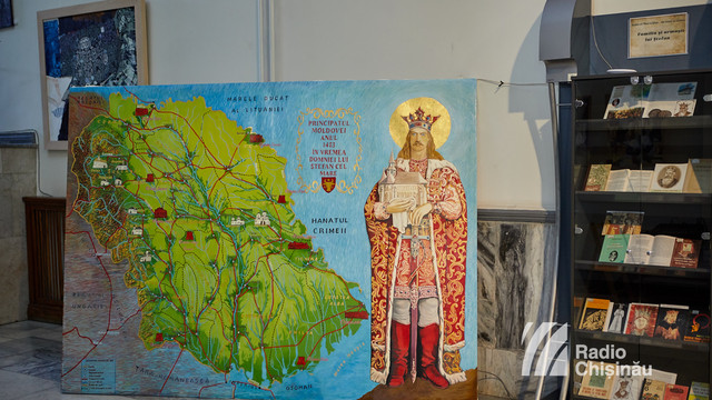 FOTO | Expoziția „Ștefan cel Mare și Sfânt” la Biblioteca Națională | Pentru prima dată expusă - o hartă medievală din sec. al XVII-lea