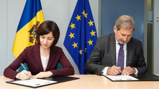 Maia Sandu a semnat la Bruxelles cele trei acorduri de finanțare în valoare totală de peste 40 de milioane de euro