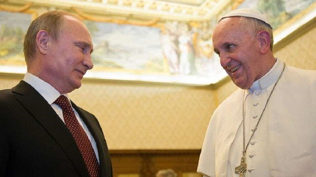 Vladimir Putin în vizită oficială la Roma și Vatican: VIDEO de la întâlnirea cu Papa Francisc