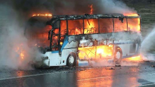 Un autocar care transporta copii din Republica Moldova a luat foc în Bulgaria, lângă Varna
