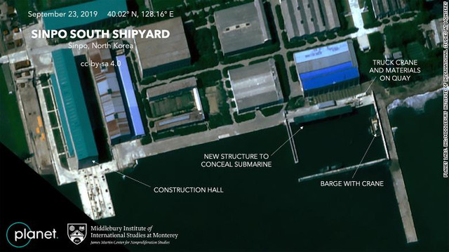 Imaginile din satelit surprinse deasupra unui șantier naval din Coreea de Nord: ce armă construiesc nord-coreenii