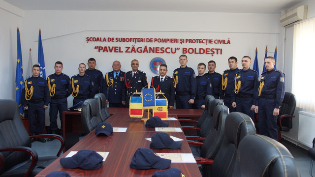 Experiența României, preluată de salvatorii din R.Moldova. Zece pompieri ai IGSU au absolvit cursul de subofițeri a Școlii de Pompieri și Protecție Civilă 