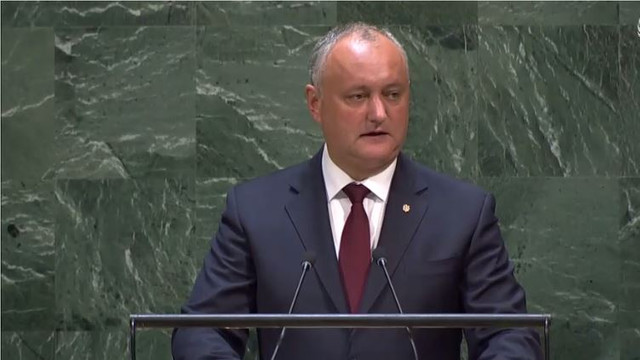 Igor Dodon la tribuna ONU a solicitat recunoașterea și respectarea de facto a statutului de neutralitate a R.Moldova