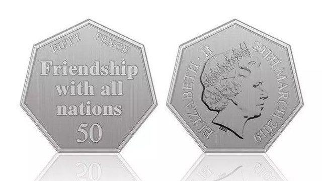 Moneda comemorativă de 50 de penny, menită să marcheze Brexitul la 31 octombrie, a fost topită