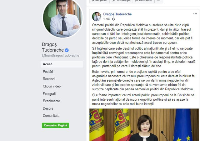 Raportorul PE pentru R.Moldova: Toți actorii politici proeuropeni de la Chișinău trebuie să pună interesul național deasupra orgoliilor politice