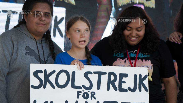 Greta Thunberg, la greva pentru climă din Los Angeles: ''Incendiile de vegetație se vor agrava''