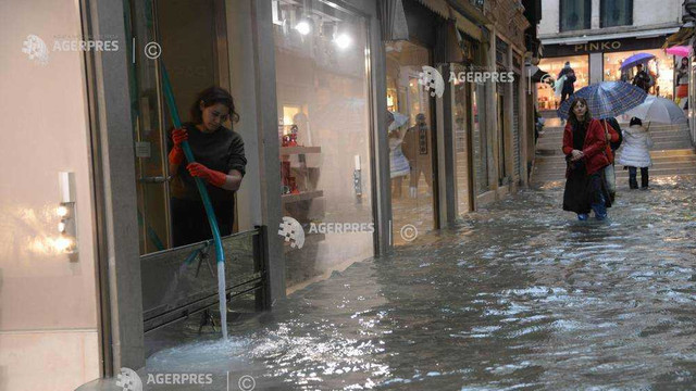 Italia - 70% din Veneția sub ape, în urma unui nou episod de inundații