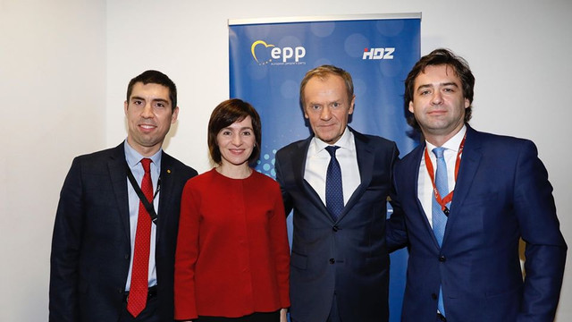 Maia Sandu, aflată la Congresul PPE, l-a invitat pe Donald Tusk la Chișinău