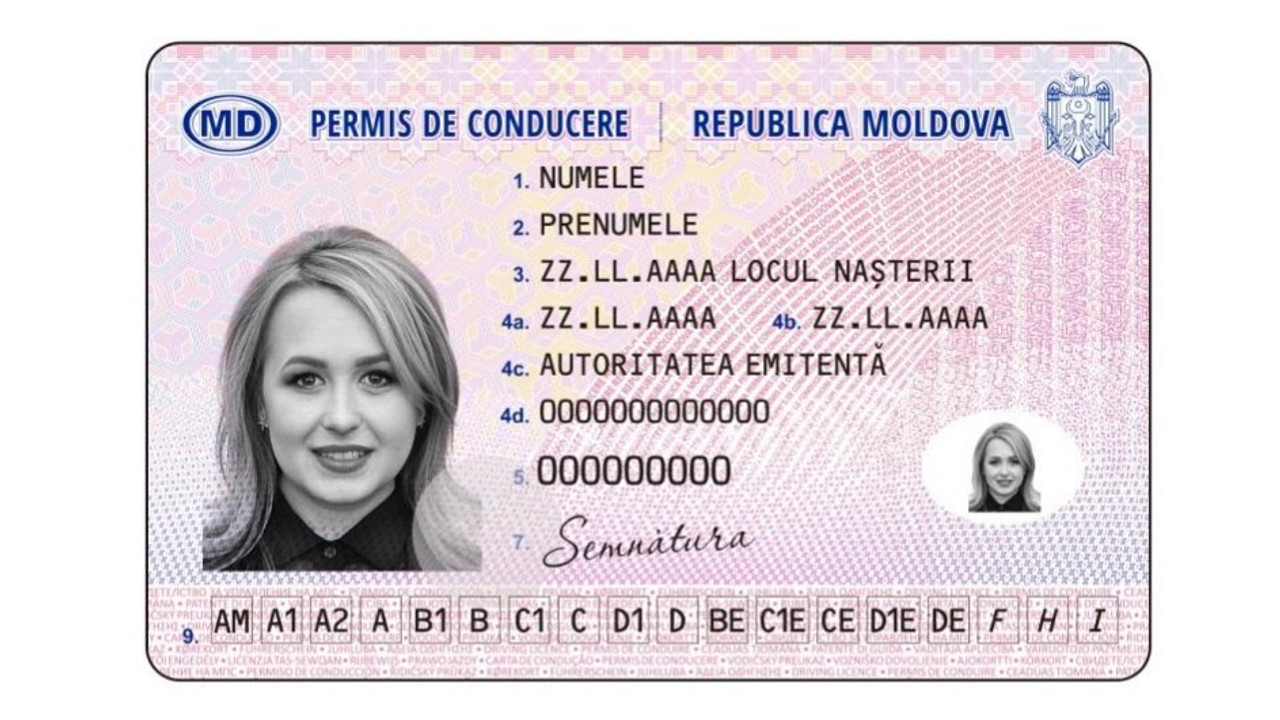 Молдавские водительские права нового образца