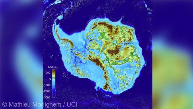 Imagini de detaliu ale Antarcticii de sub calota glaciară, dezvăluite de un nou proces de cartografiere