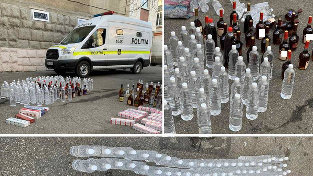 VIDEO | Razie la Piața Centrală, polițiștii au ridicat peste 500 de litri de alcool fără acte de proveniență
