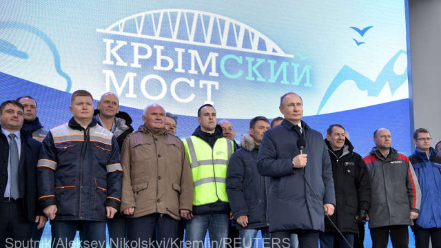 Vladimir Putin a inaugurat legătura feroviară dintre Crimeea anexată și Rusia continentală