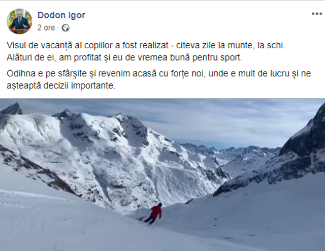 FOTO | Maia Sandu și Igor Dodon au ales să se odihnească la munte în minivacanța de iarnă. Ce mesaje au transmis 