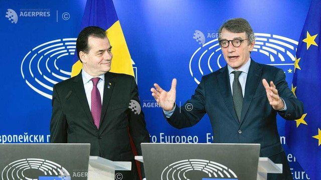 Sassoli: Parlamentul European sprijină din toată inima aderarea României la spațiul Schengen