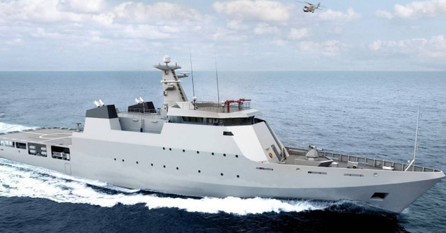 FOTO | România exportă prima navă militară de patrulare construită integral la Galați