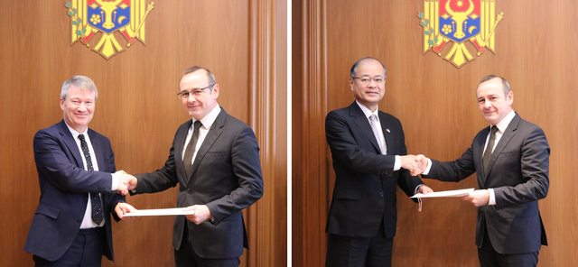 Ambasadorii agreați ai Irlandei și Japoniei în R.Moldova și-au prezentat scrisorile de acreditare
