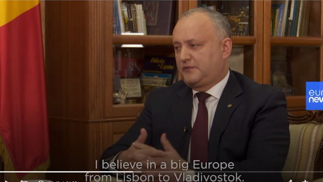 VIDEO | Igor Dodon: “Să fim sinceri: Nu poate există o Europă puternică fără Rusia” (interviu Euronews)