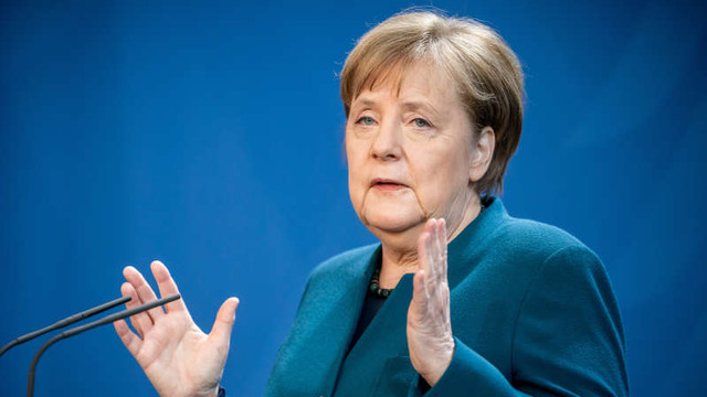 Coronavirus: Angela Merkel este sănătoasă, dar lucrează de acasă, a anunțat vicecancelarul german Olaf Scholz