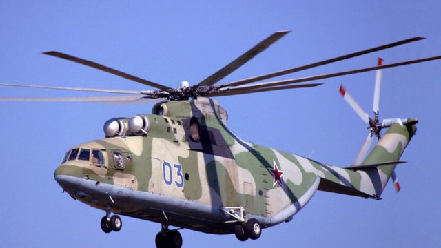 Aterizare forțată a unui elicopter militar rusesc Mi-26; există răniți

