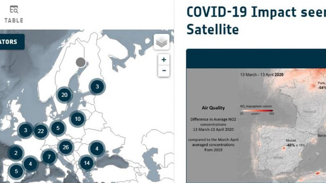 Comisia Europeană și ESA au lansat un site care arată impactul măsurilor anti-COVID și monitorizează poluarea, folosind date satelitare
