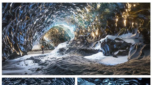 IMAGINI din interiorul unui ghețar. Este cel mai mare din Europa și poate fi văzut din spațiu