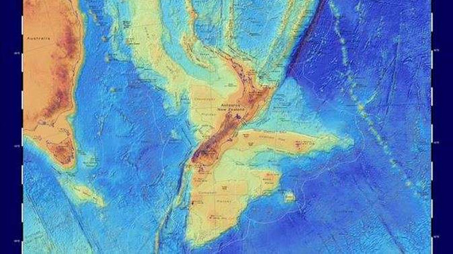 Hărți interactive au dezvăluit vastul continent care se află sub Noua Zeelandă, așa cum nu a mai fost văzut niciodată