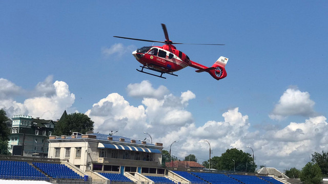 FOTO | O nou intervenție SMURD Iași în R.Moldova. Un pacient a fost transportat cu elicopterul de la Sângerei la Chișinău
