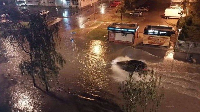 Capitala Croației, inundată în urma unei furtuni puternice