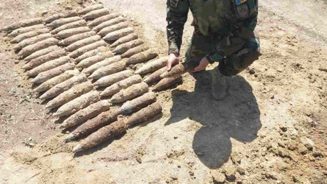 O captură de 75 de mine antiinfanterie a fost descoperită în timpul lucrărilor agricole la Anenii Noi 