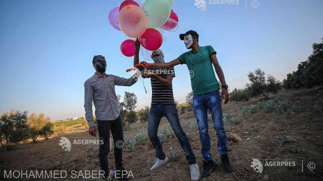 Gaza: Noi lovituri aeriene israeliene, ca represalii la baloanele incendiare