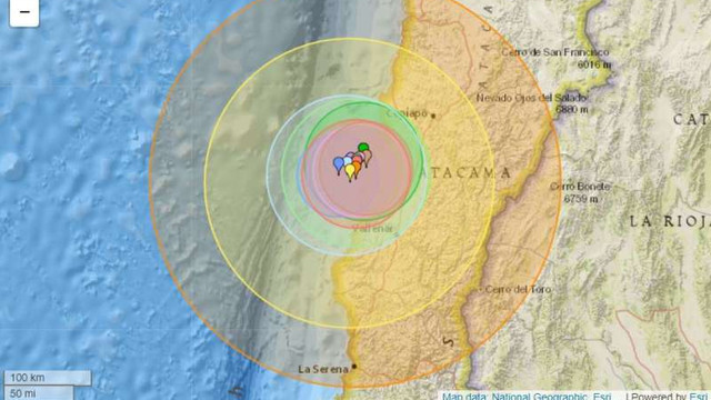 Un seism puternic cu magnitudinea 6,8 s-a produs în apropiere de coasta de nord a Chile