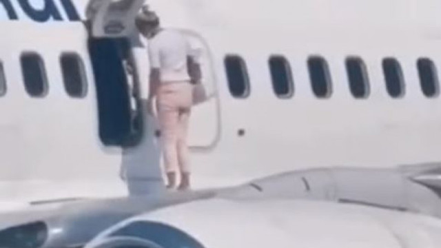 Gest uluitor al unei femei: A ieșit pe aripa avionului pentru „o gură de aer proaspăt”