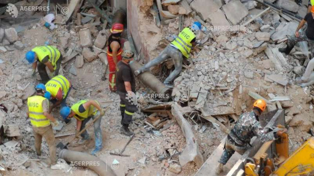 Nu sunt semne de viață sub ruinele unei clădiri din Beirut (echipă de salvare)